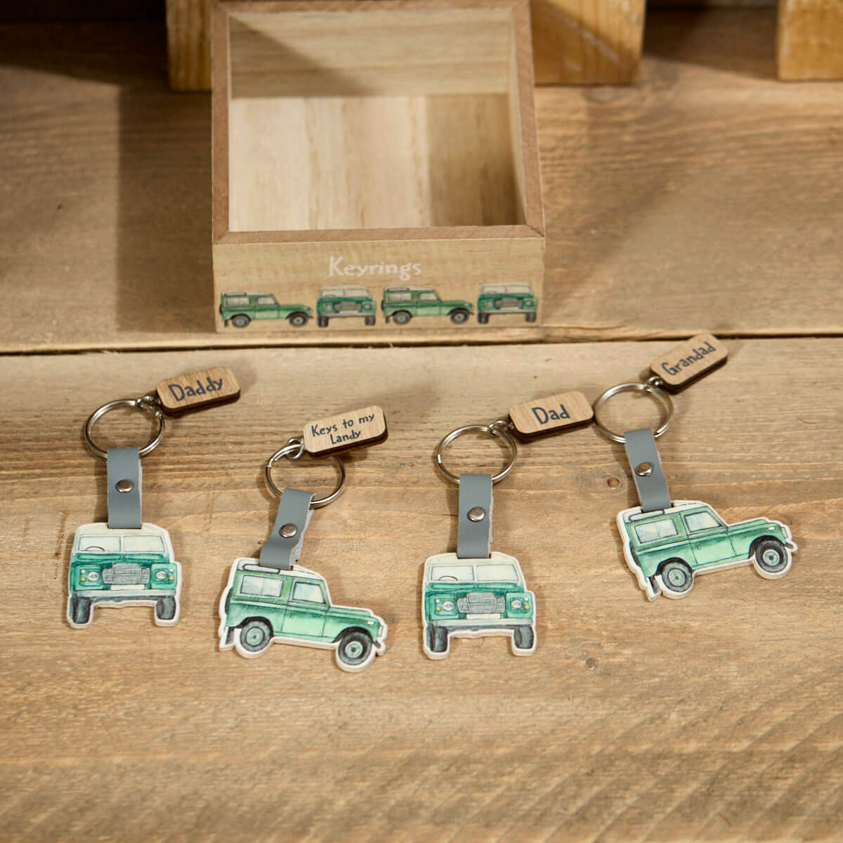 Landy Shaped Wood Keyring