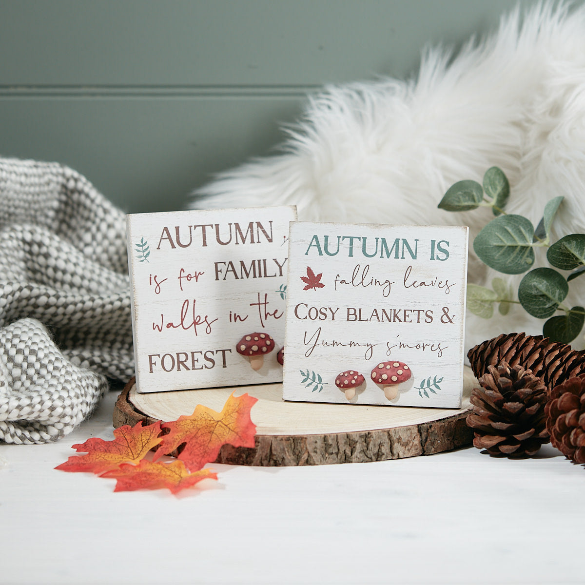 Autumn Easel with Toadstool