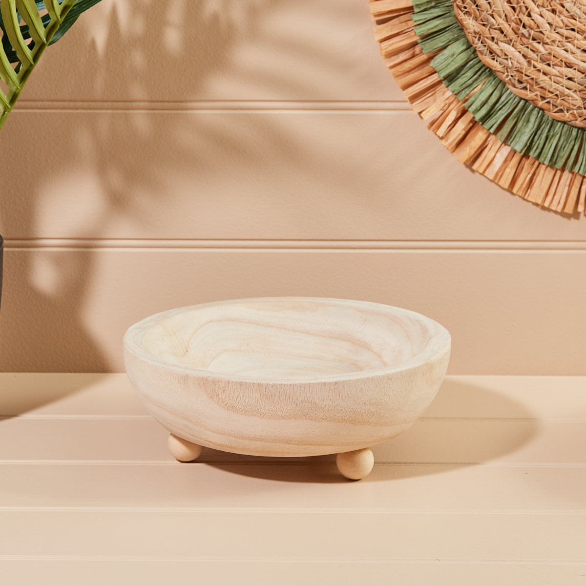 Paulownia Wood Styling Bowl with Feet