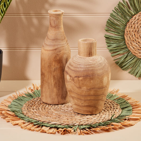 Paulownia Wood Shaped Bottle Vase