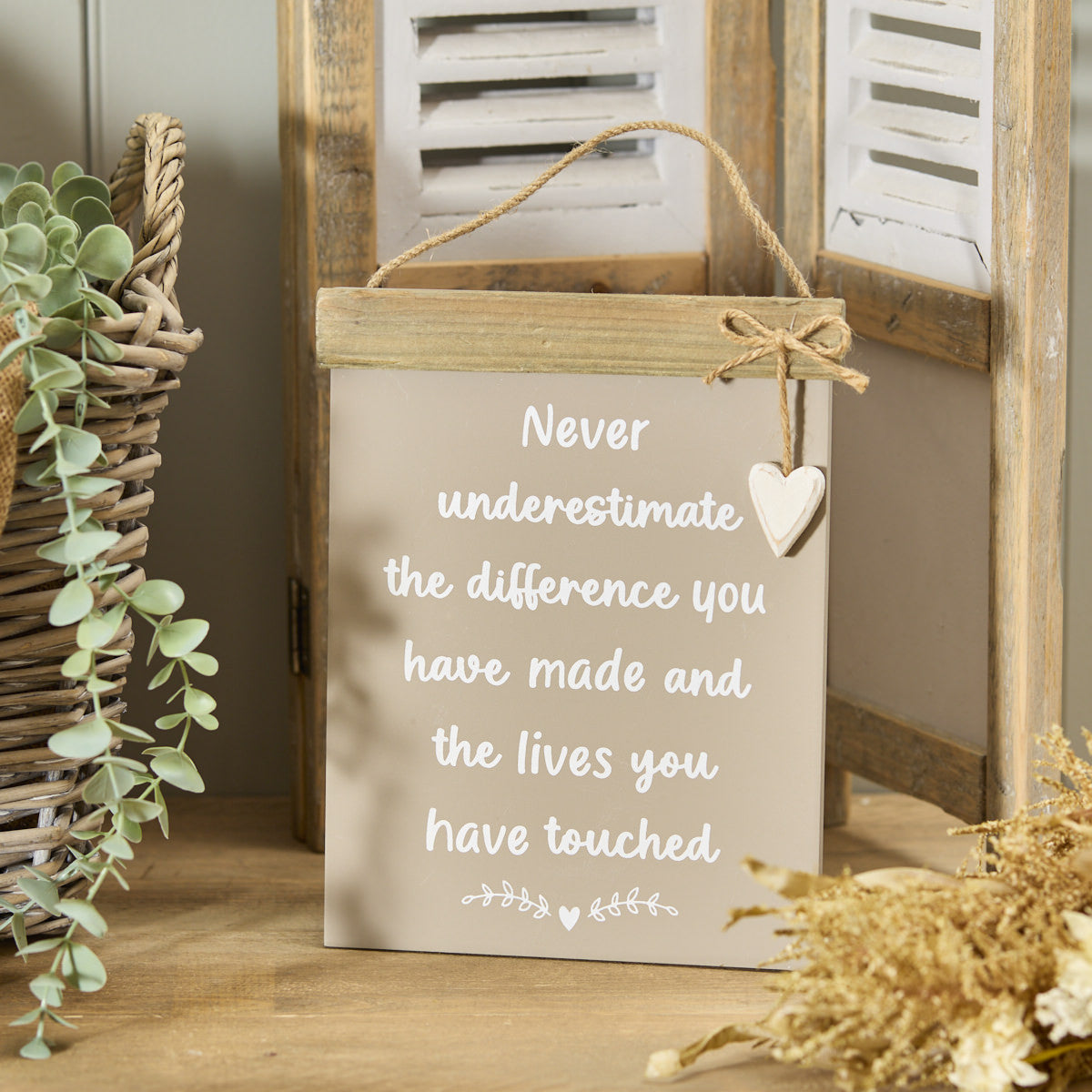 Rustic Fir Wood Hanging Plaque