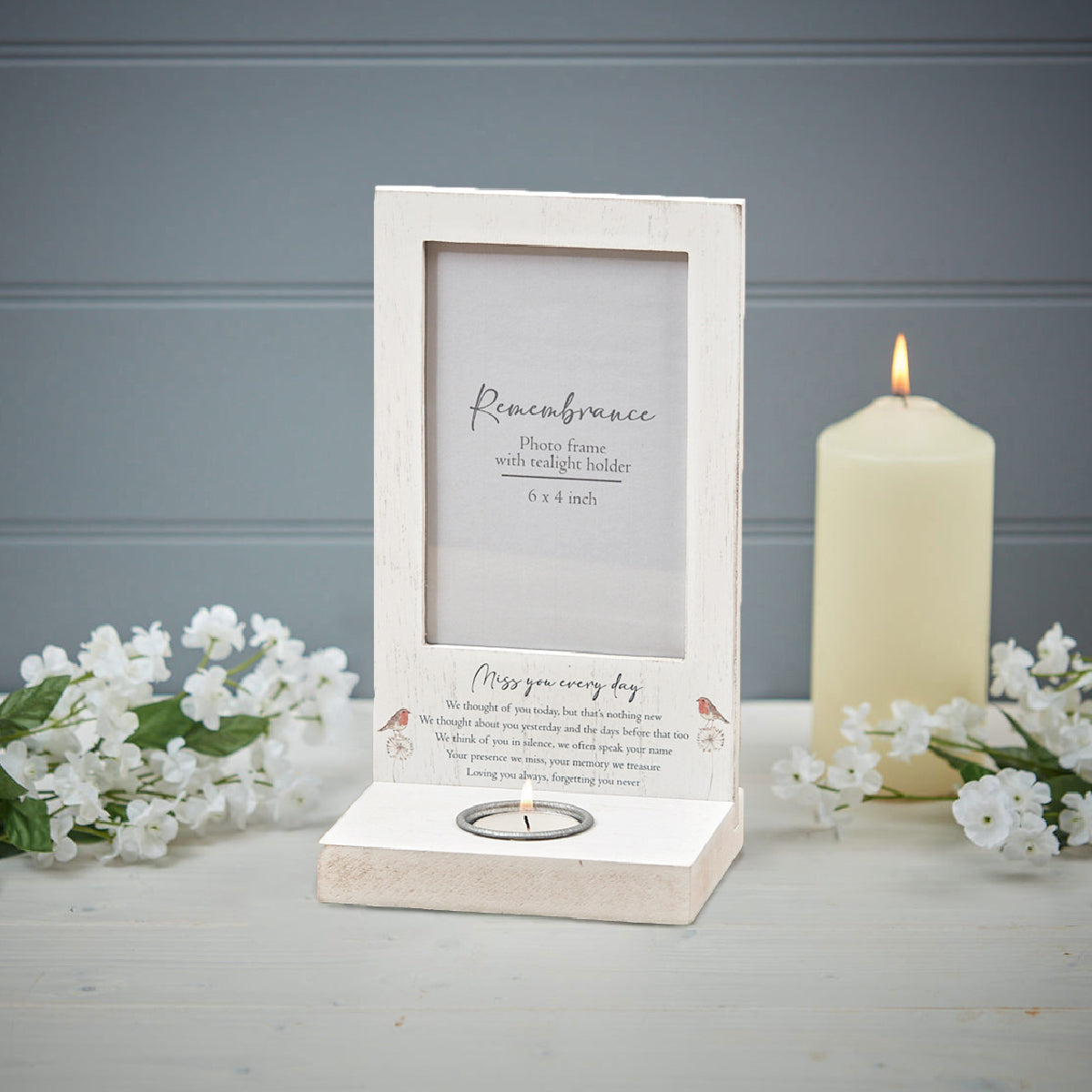 Robin Photo Frame with T-Light Holder