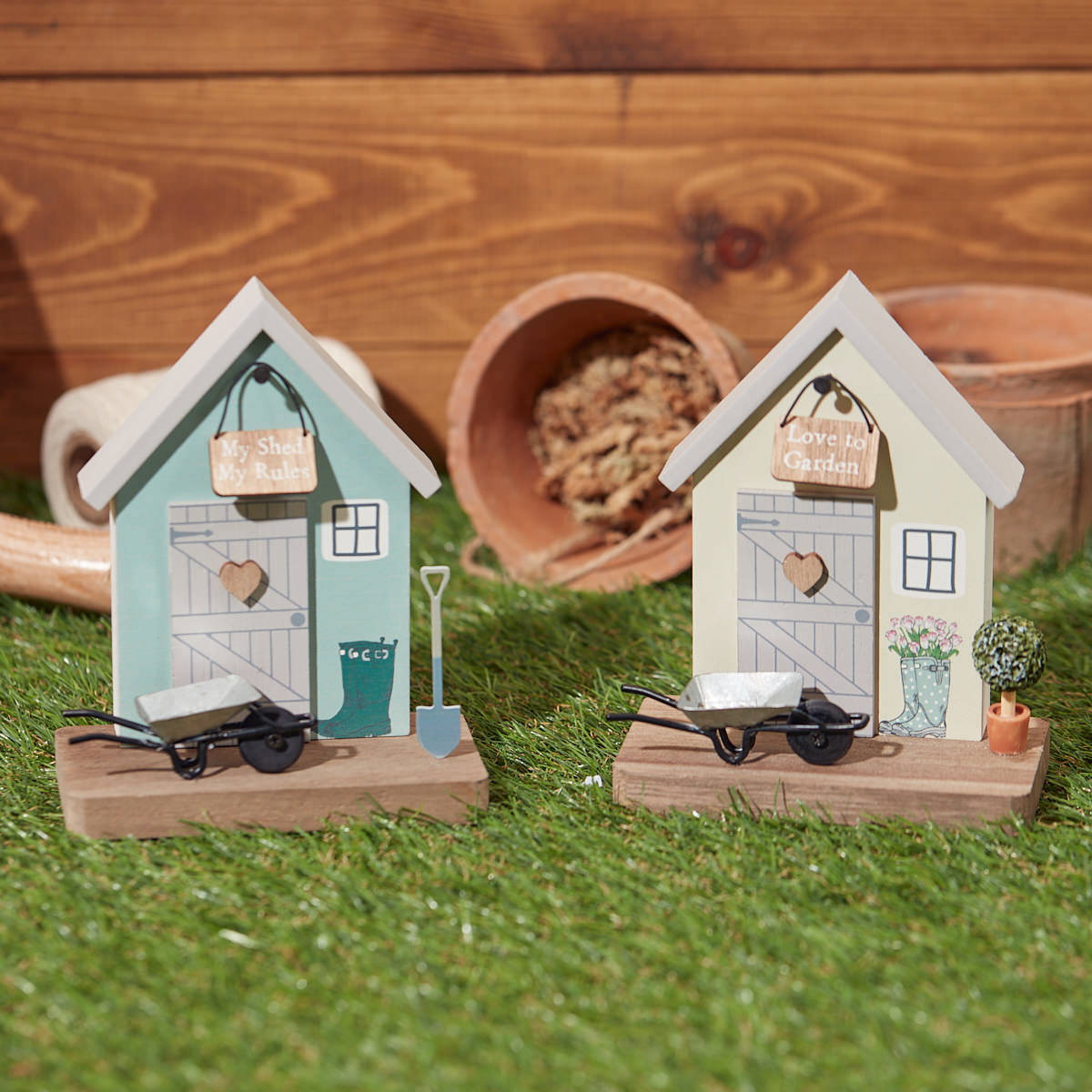 Garden Shed Block with 3D Wheelbarrow