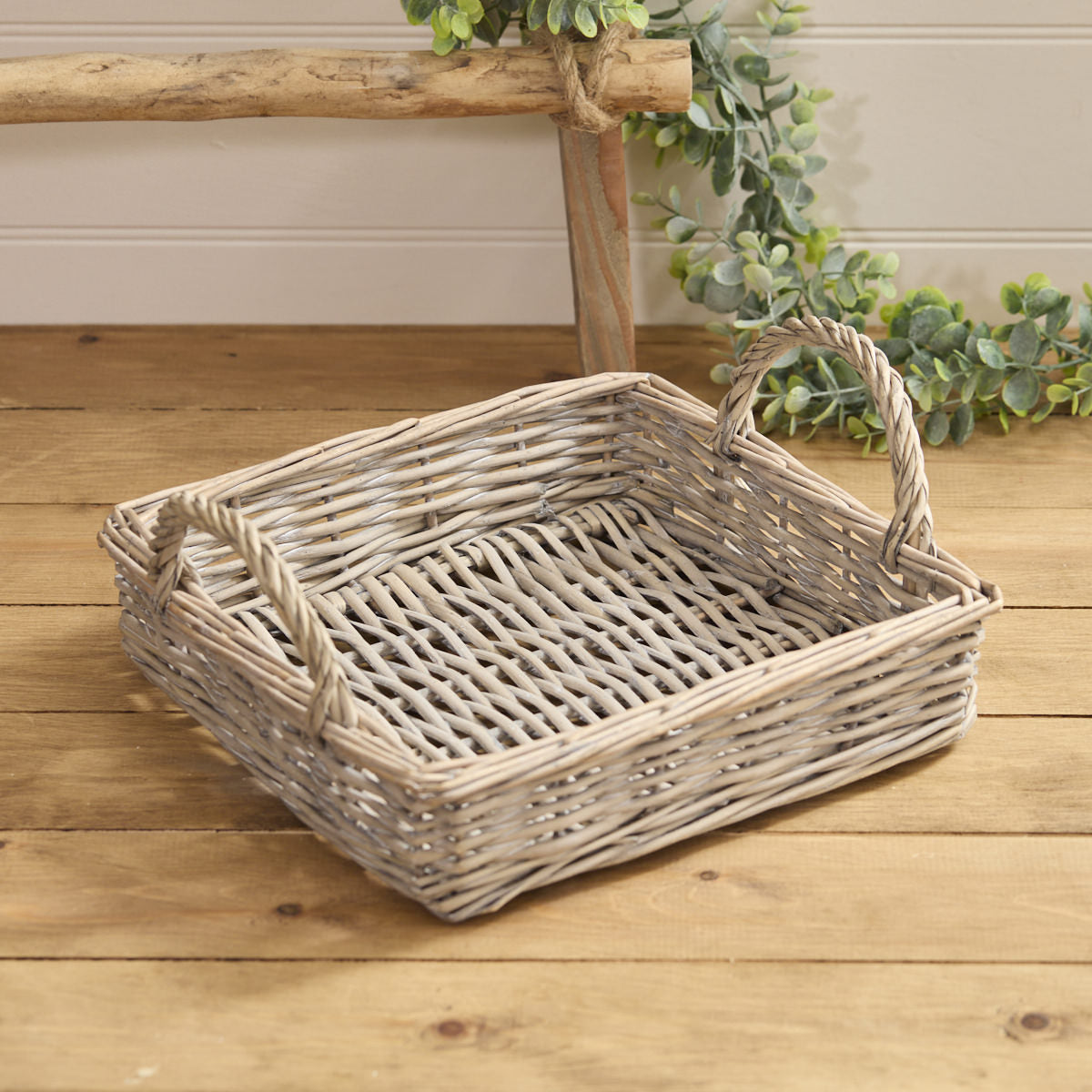 Willow Square Tray with Handles
