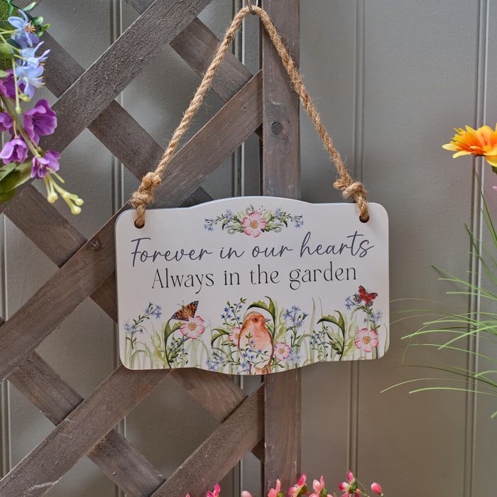 Garden Birds Forever Chunky Wooden Plaque