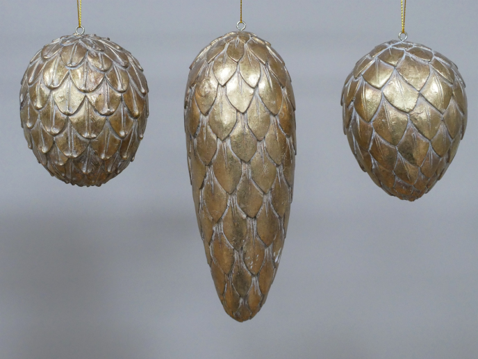 Set of 3 Hanging Pinecones