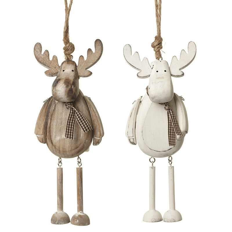 Wooden Rustic Reindeer Decoration