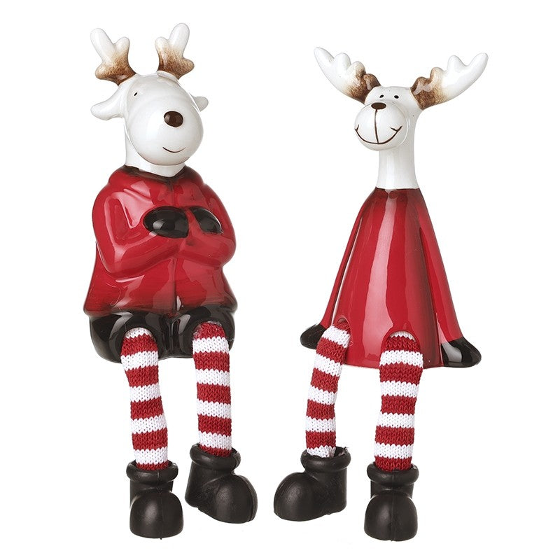Sitting Reindeer in Red Coat