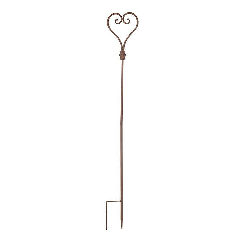 Curly Heart Metal Garden Stake