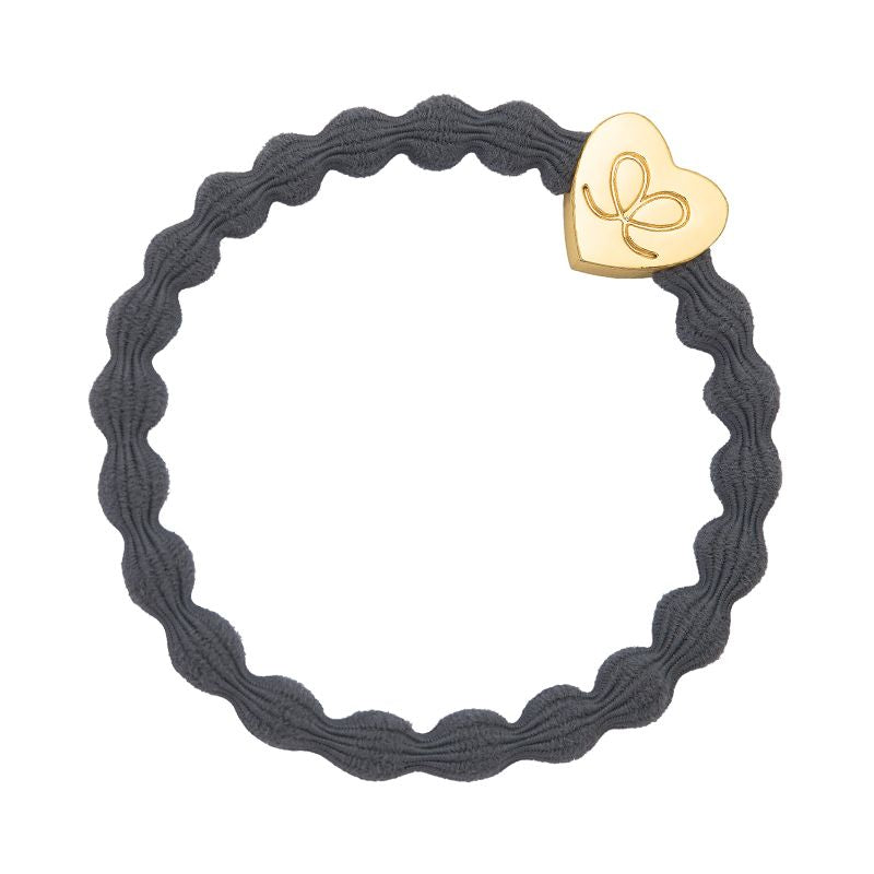 By Eloise Bangle Band Storm Grey with Gold Heart