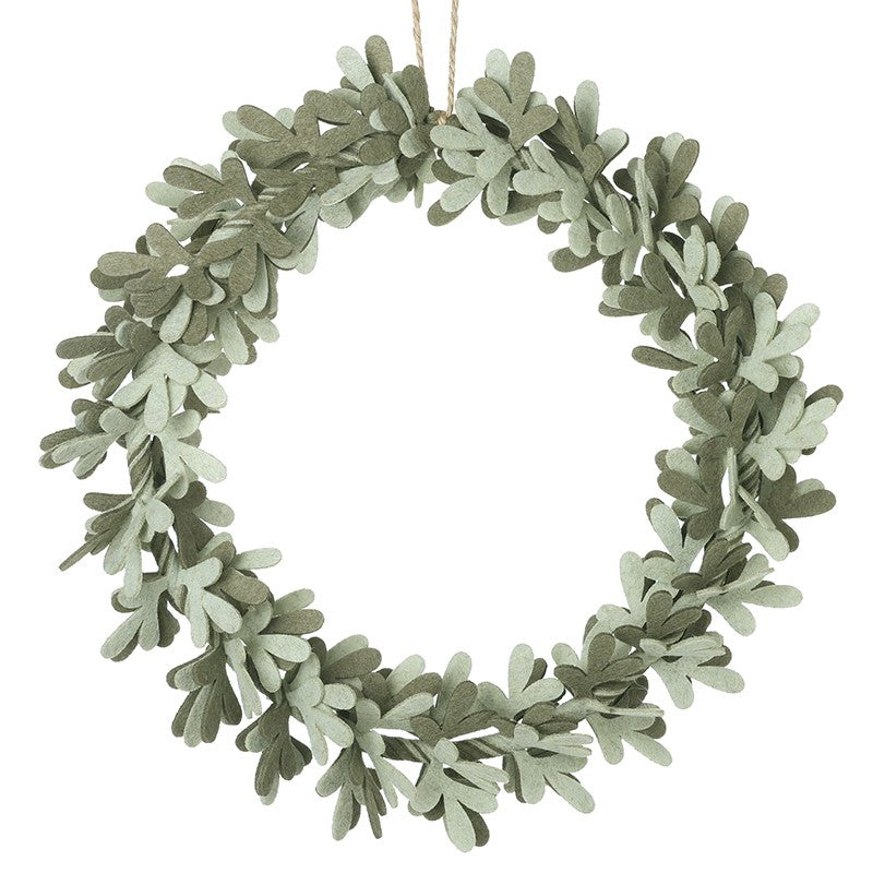Green Felt Wreath Large