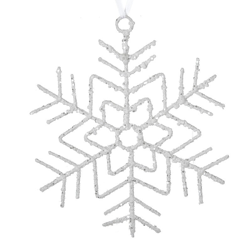 White Hanging Snowflake