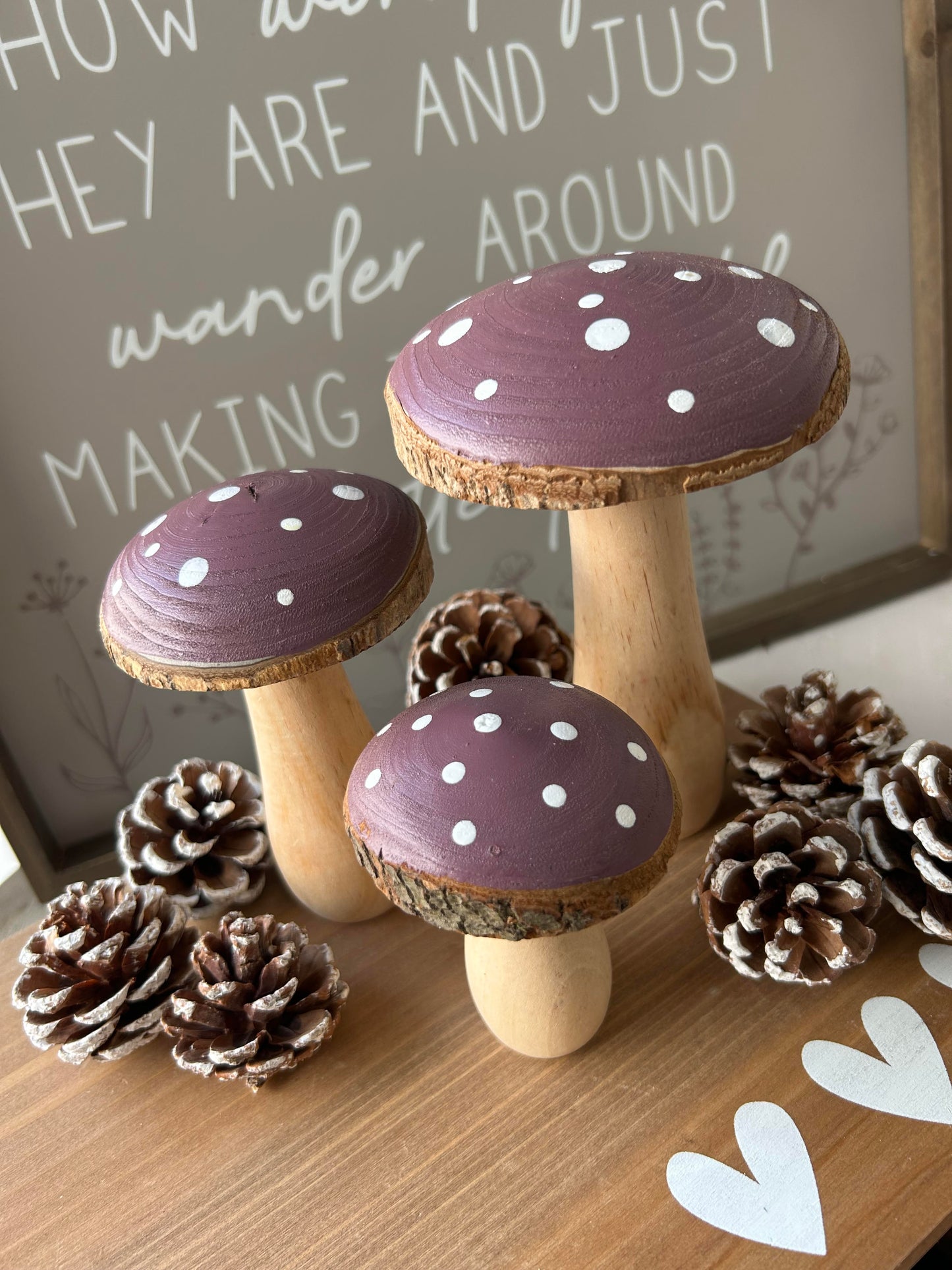 Purple Wooden Mushroom