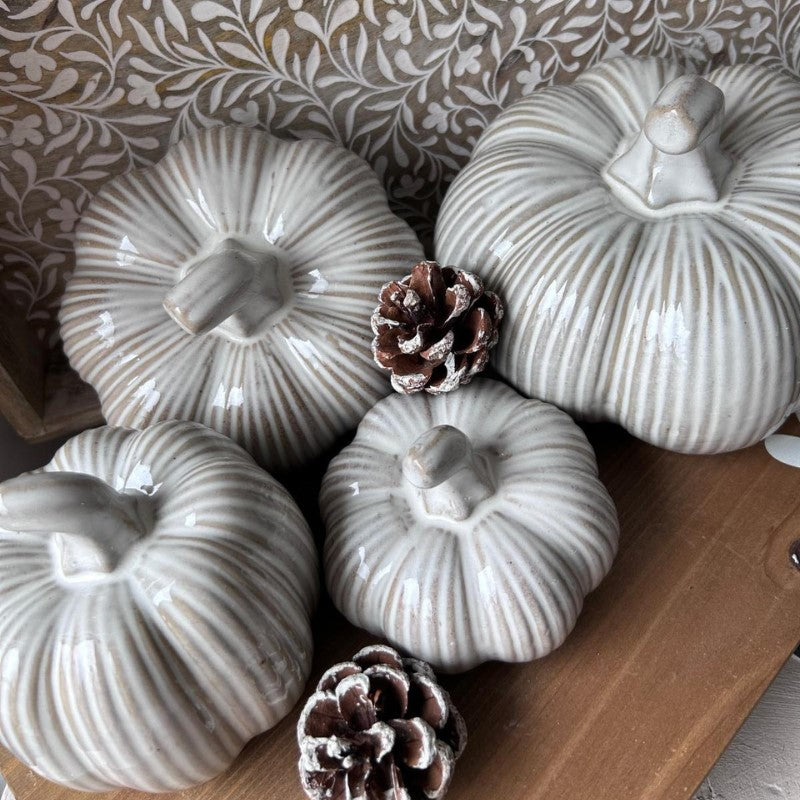 Rustic Ceramic Pumpkin