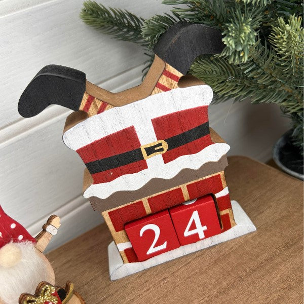 Santa In Chimney Advent