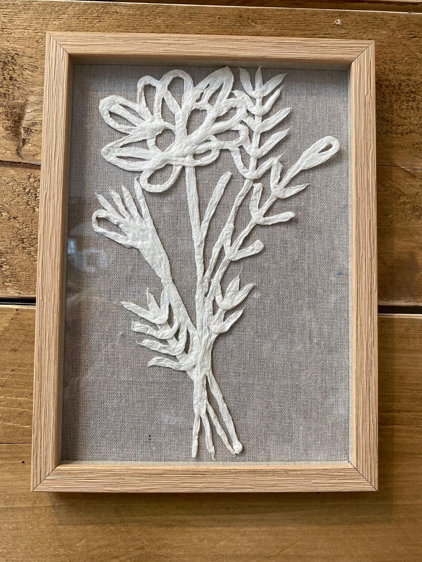Handcrafted Paper Flower Framed Plaque