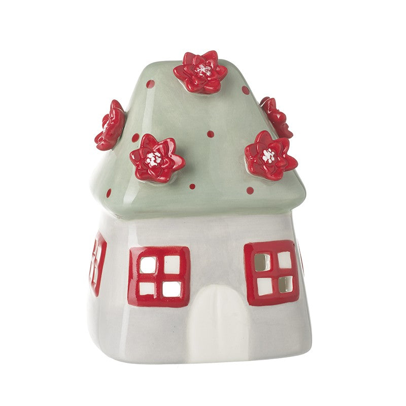 Ceramic Flower House T-Light Holder