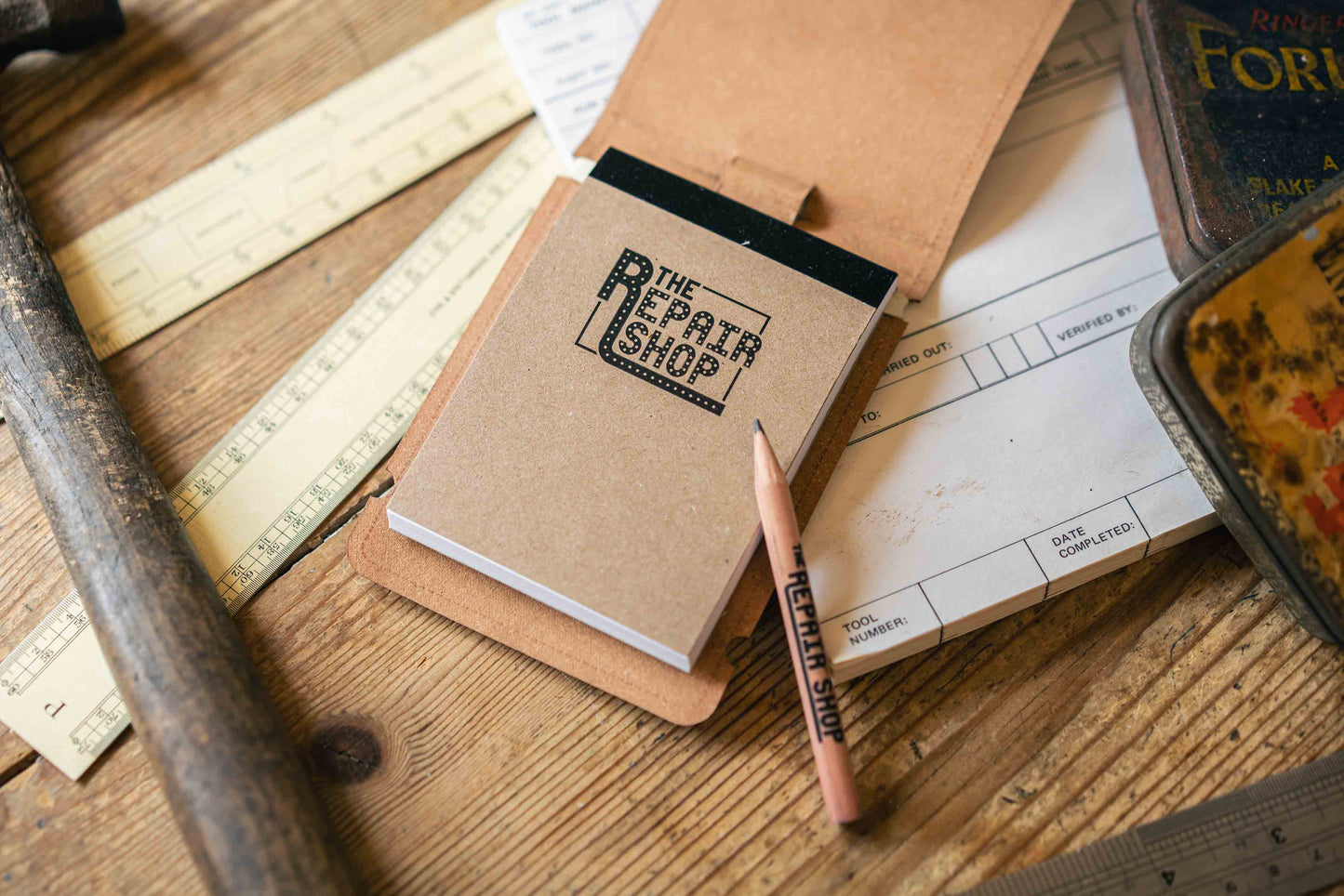 Repair Shop Recycled Leather Notepad