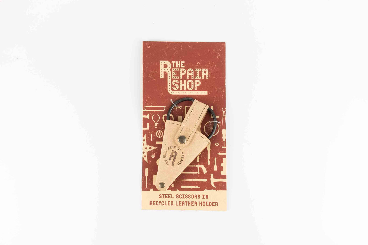 Repair Shop Small Scissors in Recycled Leather Pouch