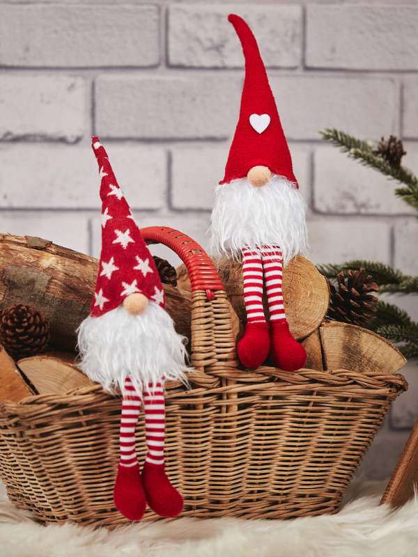 Gonk Red White Sitter