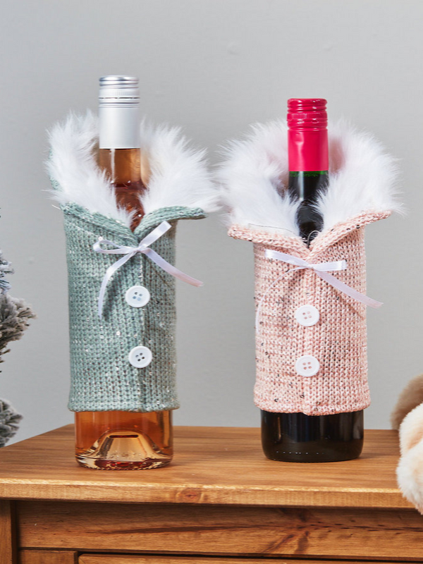 Fluffy Wine Bottle Coat