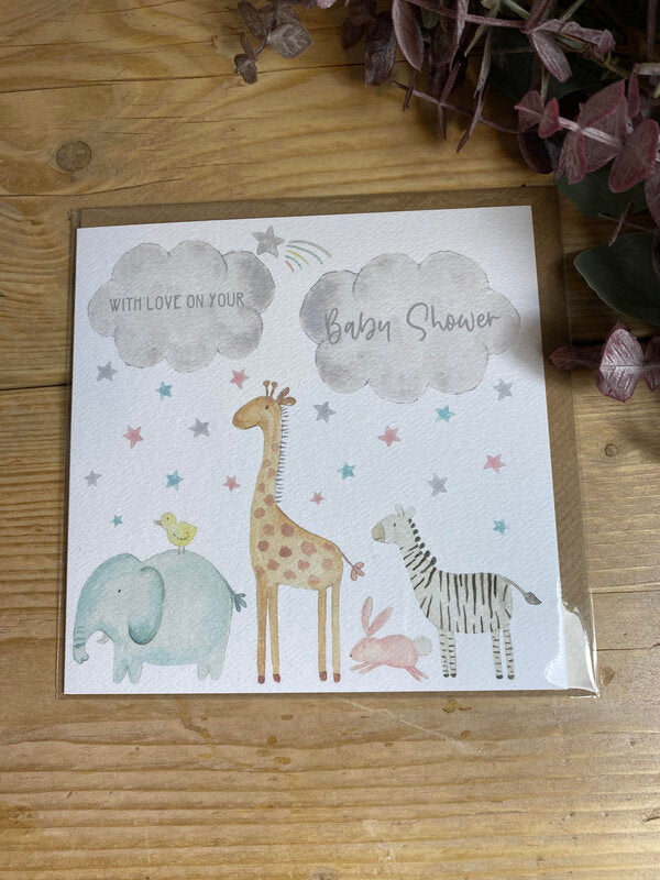 Animal Baby Shower Card