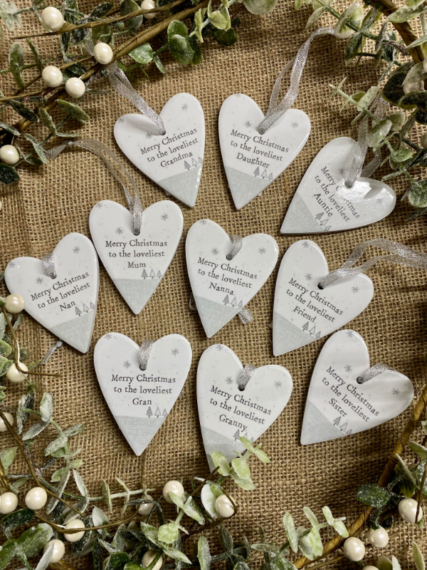 Ceramic Heart Hangers