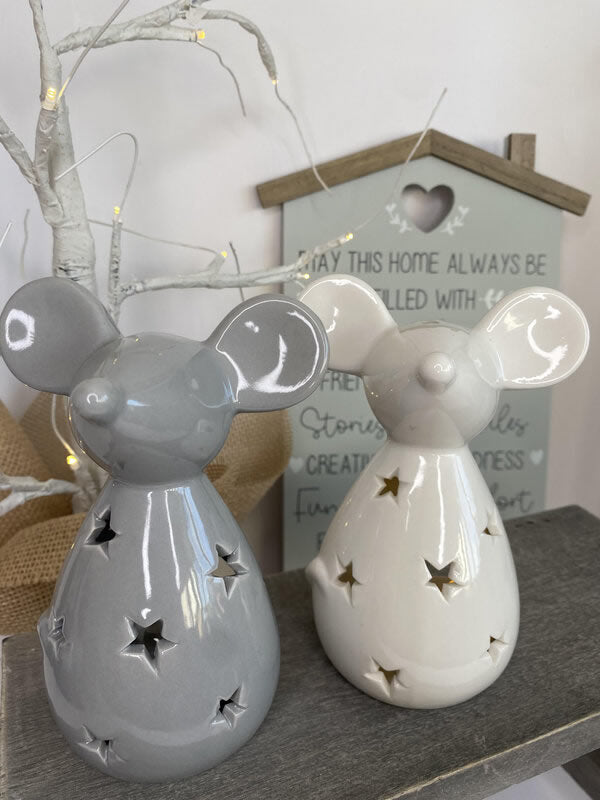Ceramic Mouse T-Light Holder