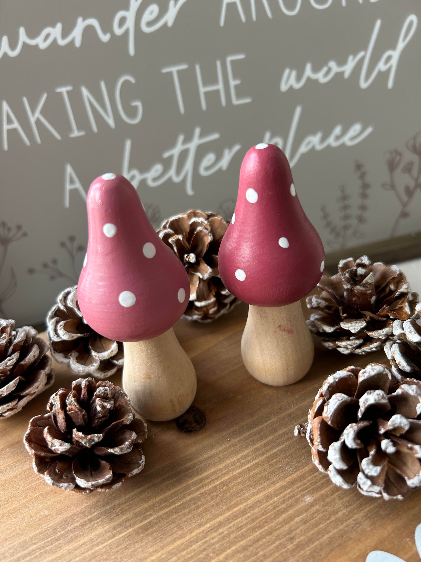 Mini Wooden Mushrooms