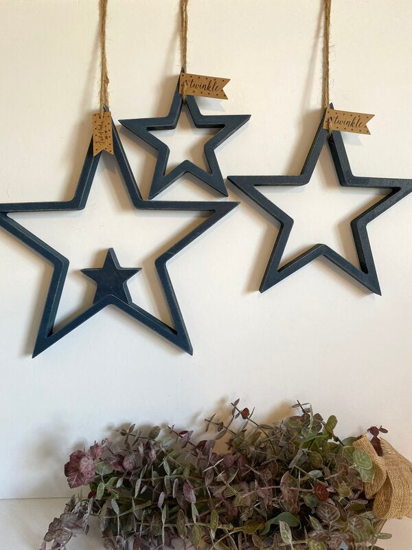 Navy Hanging Star Set