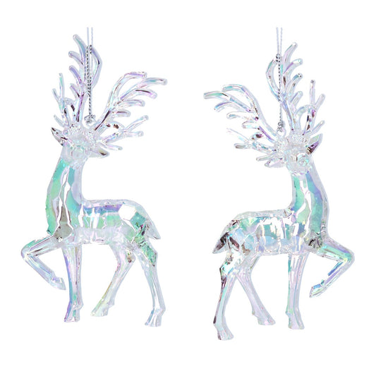 Clear Lustre Acrylic Deer Decoration