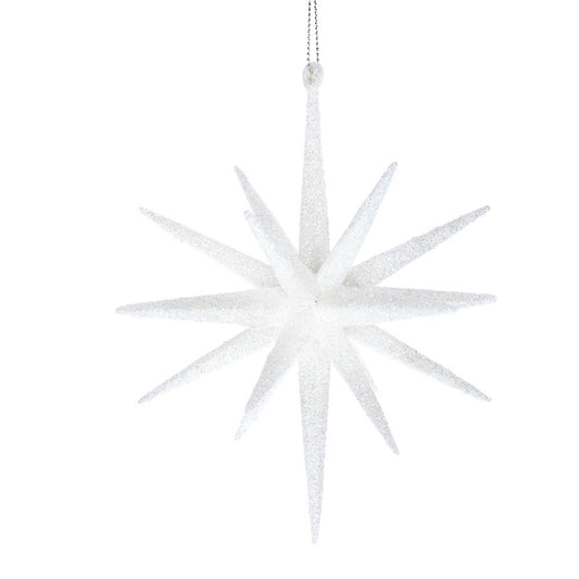 White Sparkling Bethlehem Star Decoration