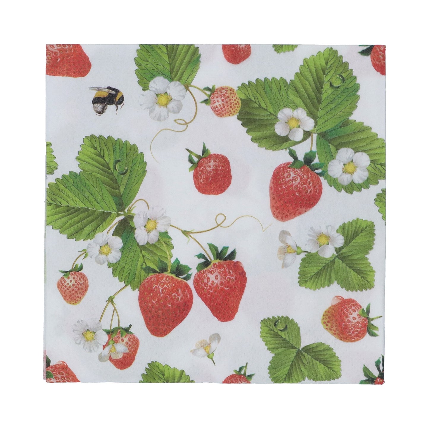 Strawberry Flowers Paper Napkins - Pack of 20