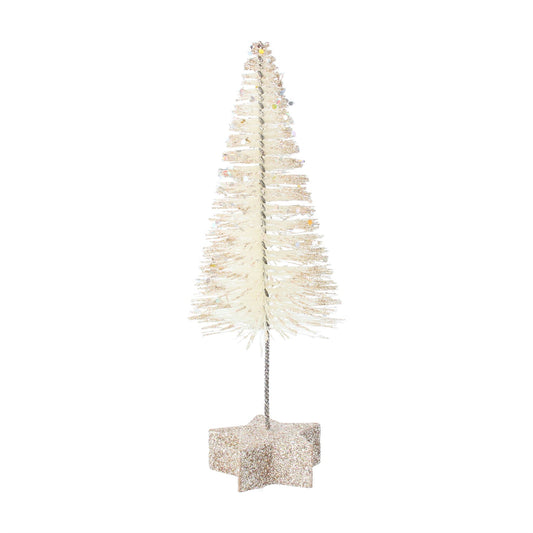 Cream Bristle Tree with Gold Star Base