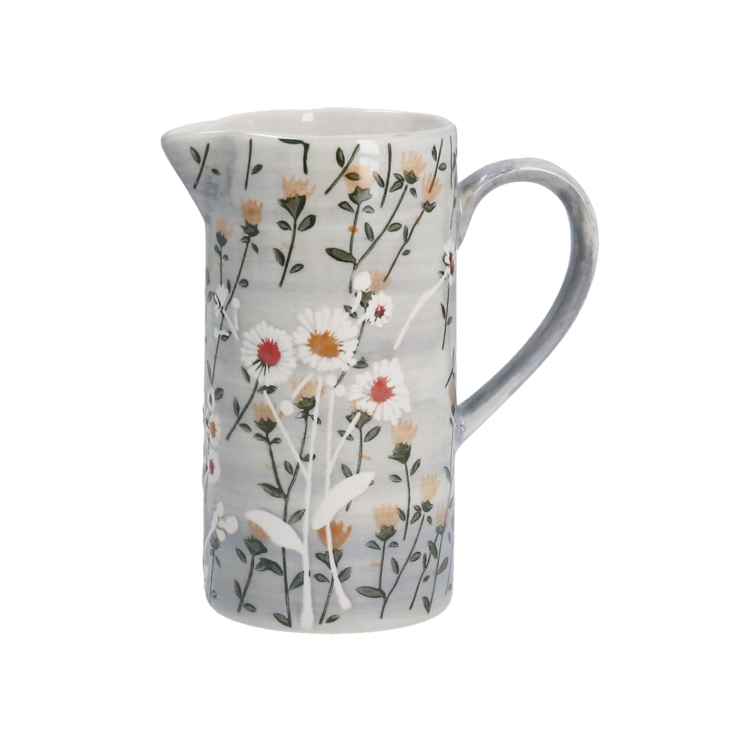 Wild Daisy Grey Stoneware Jug Small