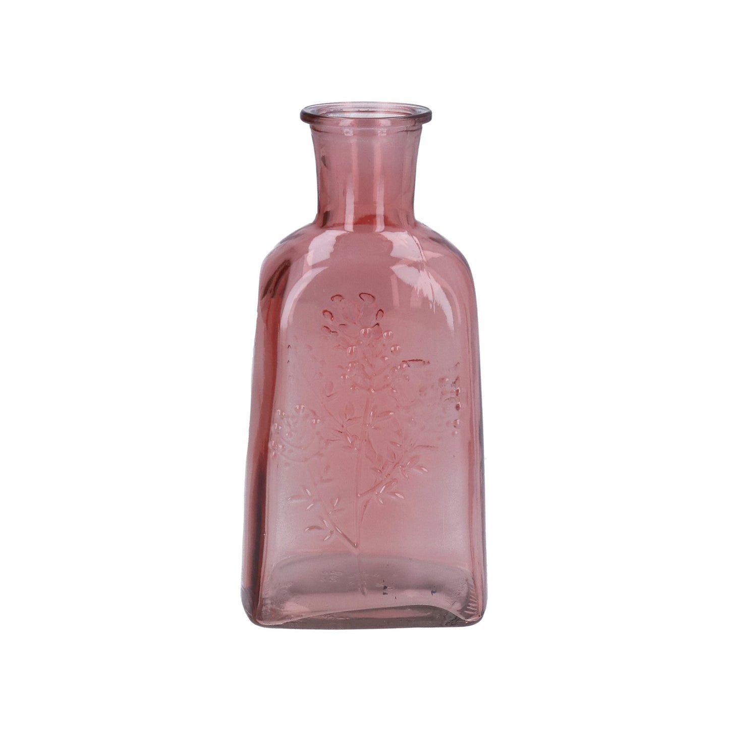 Dusky Pink Glass Wildflower Bottle Vase