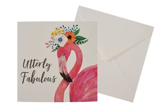 Utterly Fabulous Flamingo Card