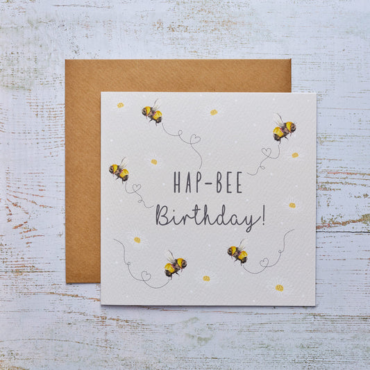 Hap Bee Birthday Card