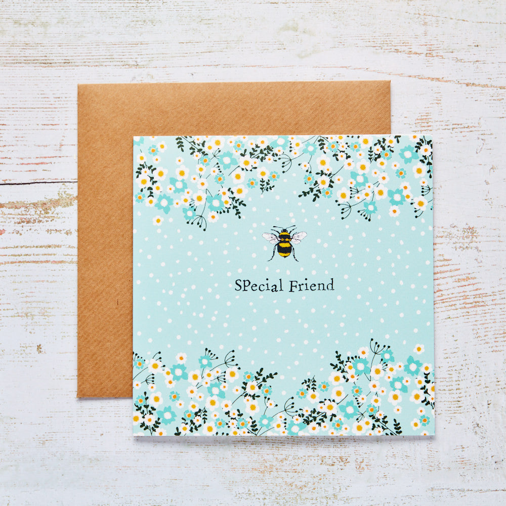 Bee & Floral Special Friend Card