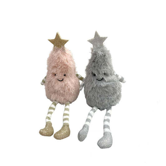 Fairytale Faux Fur Christmas Tree Shelf Sitter