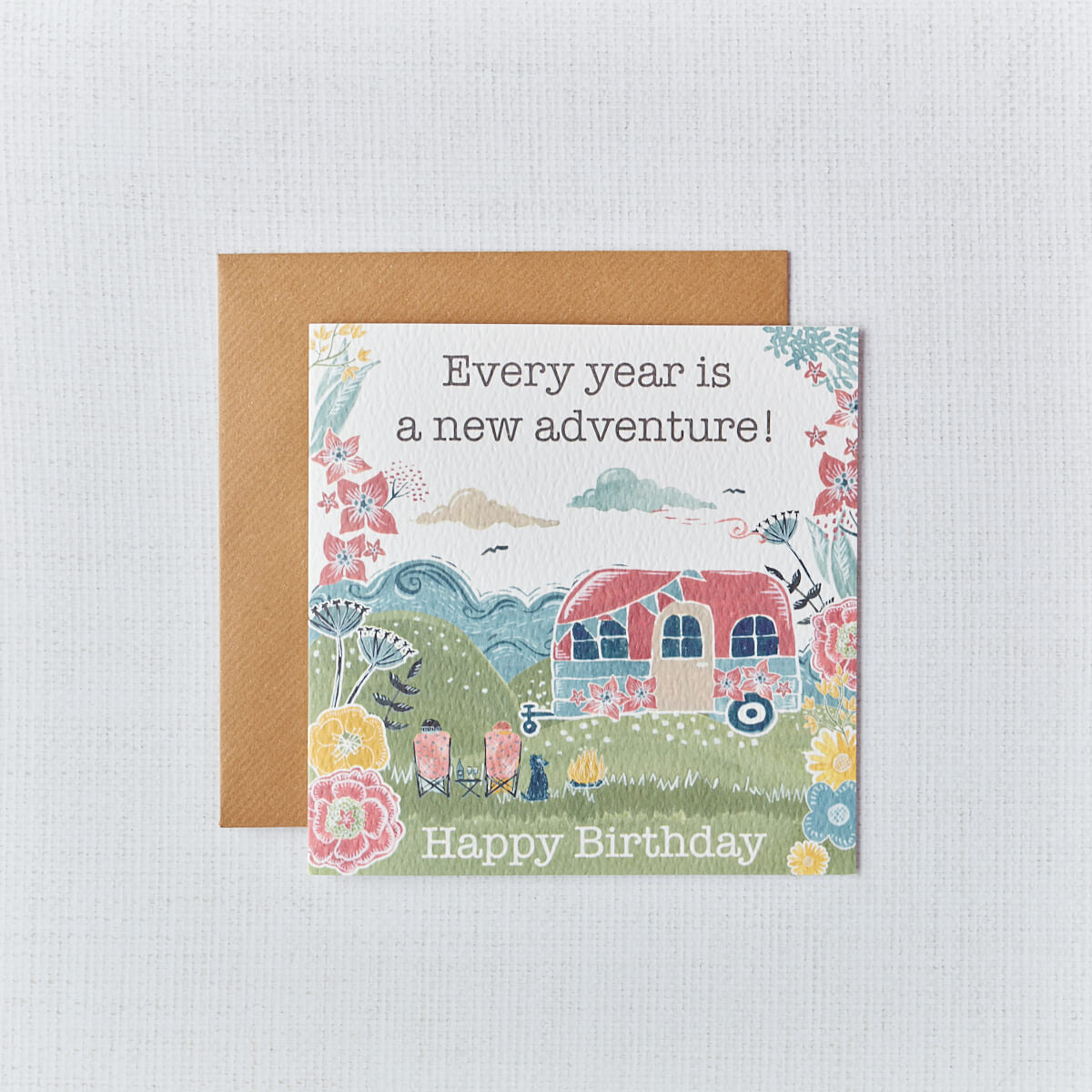 Caravan New Adventure Birthday Card