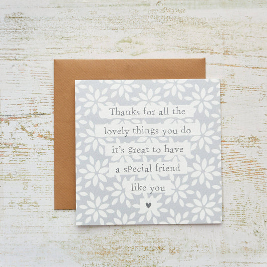 Thanks For All The Lovely Things Card