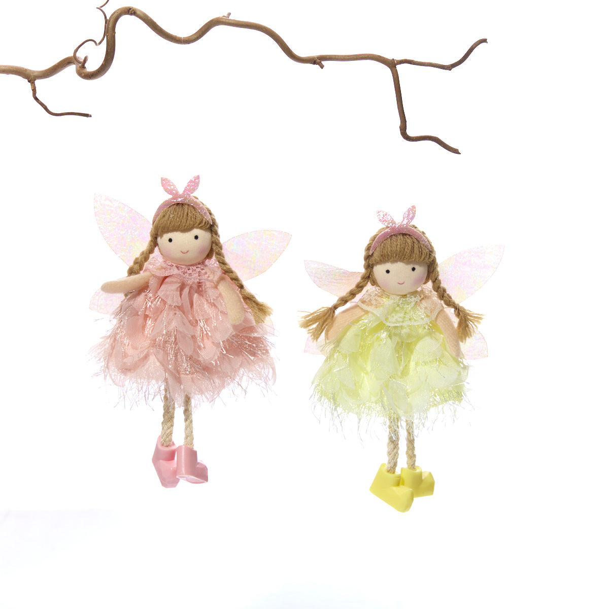 Pretty Fairy Girl Hanger with Wings