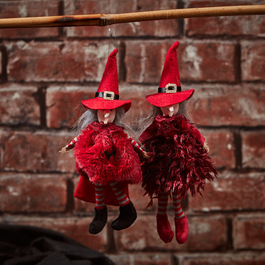 Red Witch Hanger with Sack