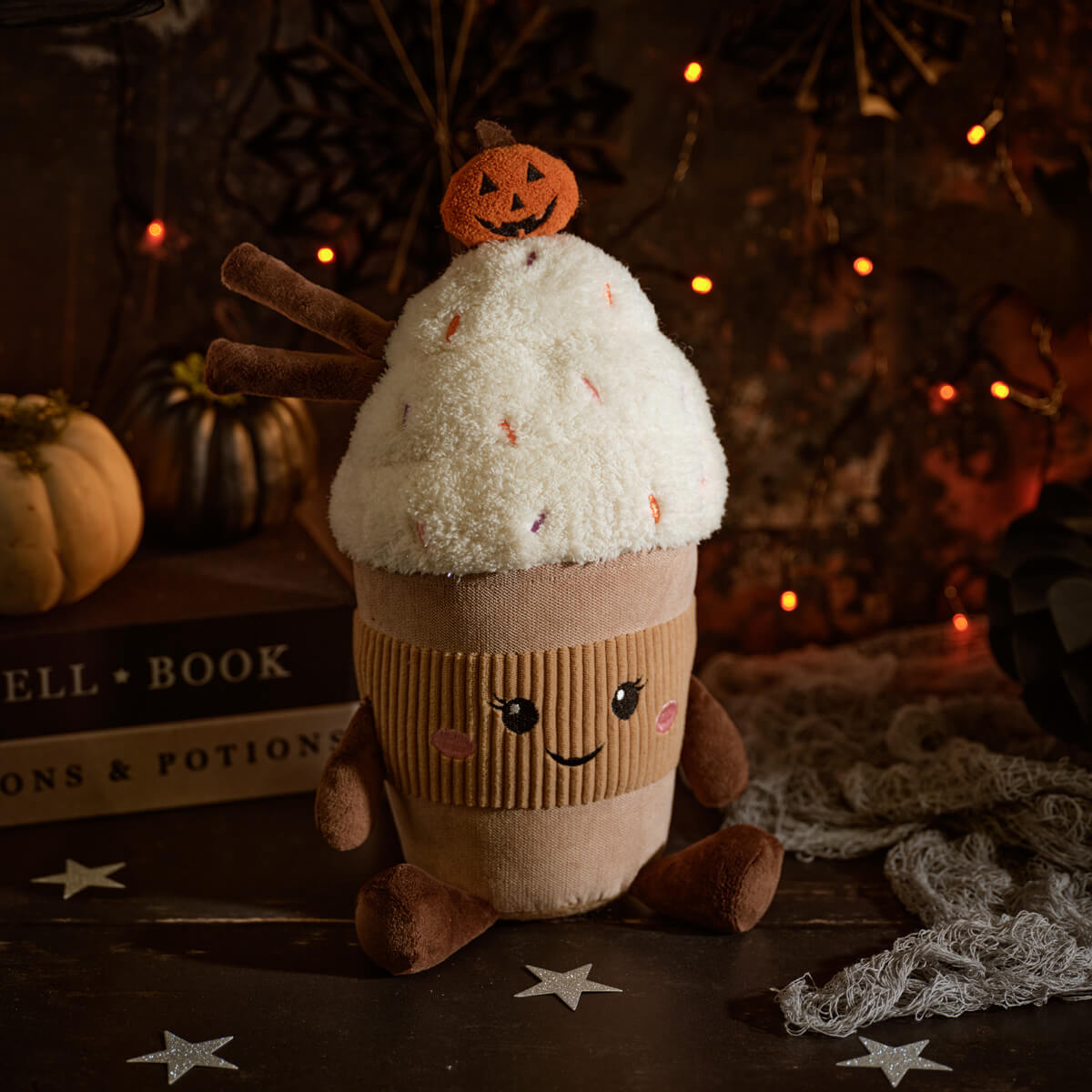Creepy Cuties Plush Pumpkin Latte Sitter