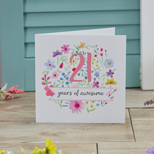 21 Years of Awesome Birthday Card