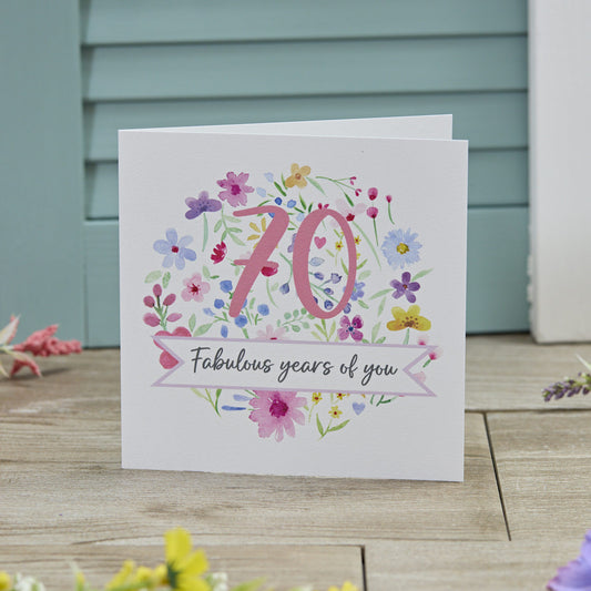 70 Fabulous Years Birthday Card