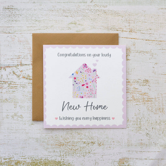 Scalloped Ditsy New Home Card