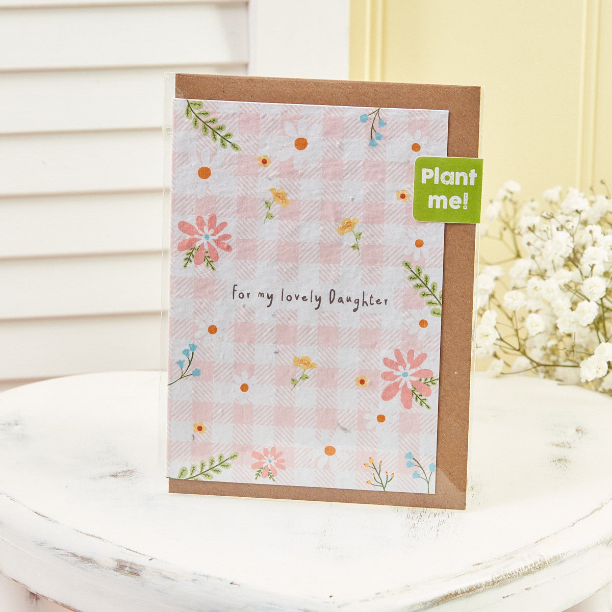 Gingham Daughter Seed Card