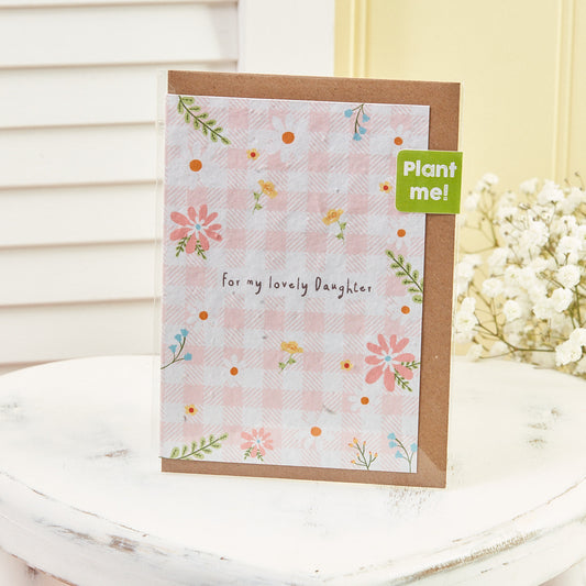 Gingham Daughter Seed Card